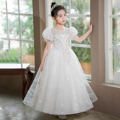 女童礼服小女孩轻奢小众高端公主裙儿童生日钢琴演奏主持人演出服