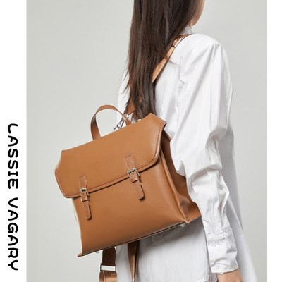 2025新款双肩包女单肩斜挎公文包旅游百搭通勤背包皮质电脑包书包