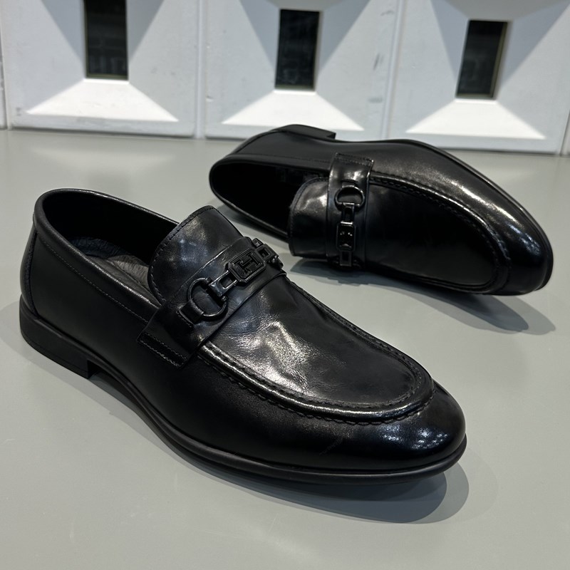 皮鞋男2025春夏真皮商务休闲豆豆鞋韩版一脚蹬正装皮鞋新郎结婚鞋