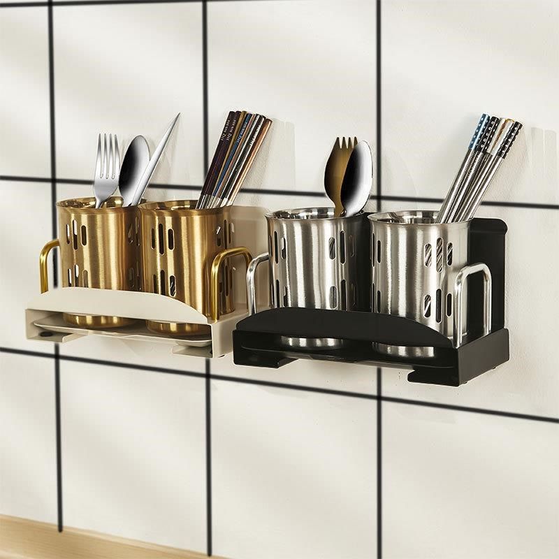 简约厨房免打孔筷子筒收纳架 壁挂式圆形筷子收纳勺子.沥水置物架,厨房电器,商用筷子消毒机,淘宝优惠券,粉丝福利购,淘宝优惠卷