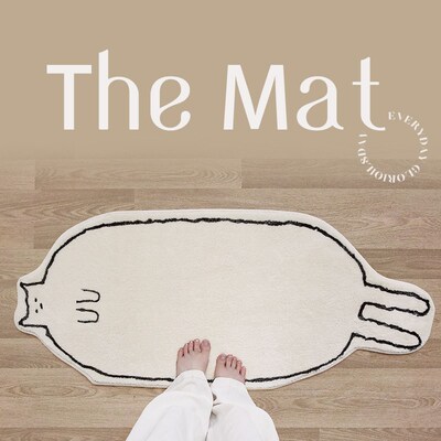 TipToe憨憨猫狗 房间卧室z床边毯简约卡通客厅茶几毯飘窗地毯地垫