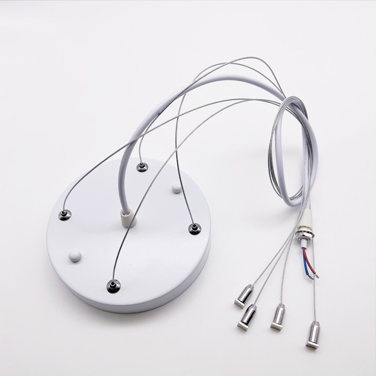 吸顶圆盘钢丝绳吊灯改造吊灯盘钢丝线承重配件吊线灯UDIY灯具配件