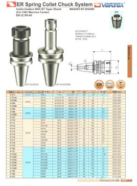 台湾鹰牌ER-BT夹具刀柄 BT40-ER16M-150MM （V-72B）