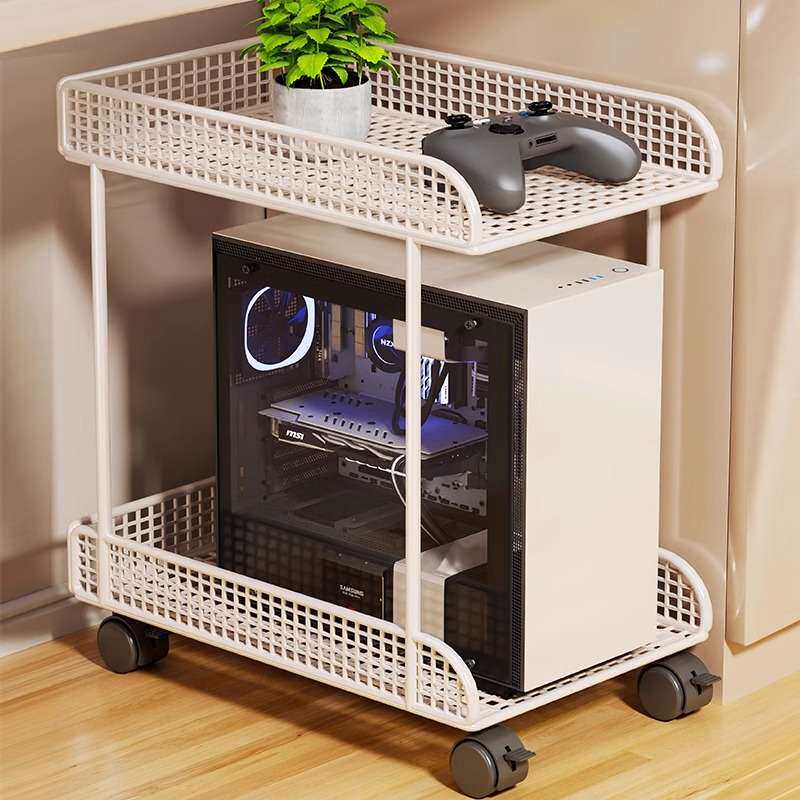 电脑主机托架置物架台式机箱放置架可移动底座多层家用桌下垫高架