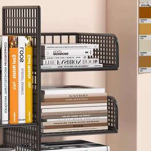 办公桌置物架书桌台面简易小书柜儿童绘本书籍收纳架书房储物柜子