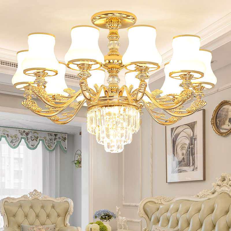 网红吊灯客厅餐厅现代简约欧式水晶灯饰卧室家用大厅灯具奢华大气