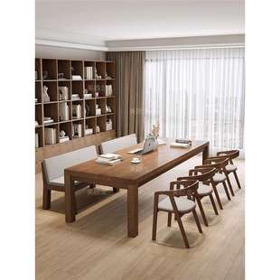 去客厅化实木书桌会议书房办公桌大型长条桌工作台学习桌现代简约