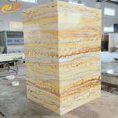 树脂板雨棚天花吊顶 亚克力灯片 多特透光云石透光板灯箱 云石灯