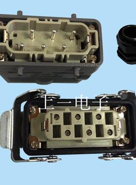 泰科TE西霸士SIBAS正品重载连接器35A大电流6芯HSB-006-F/M内芯