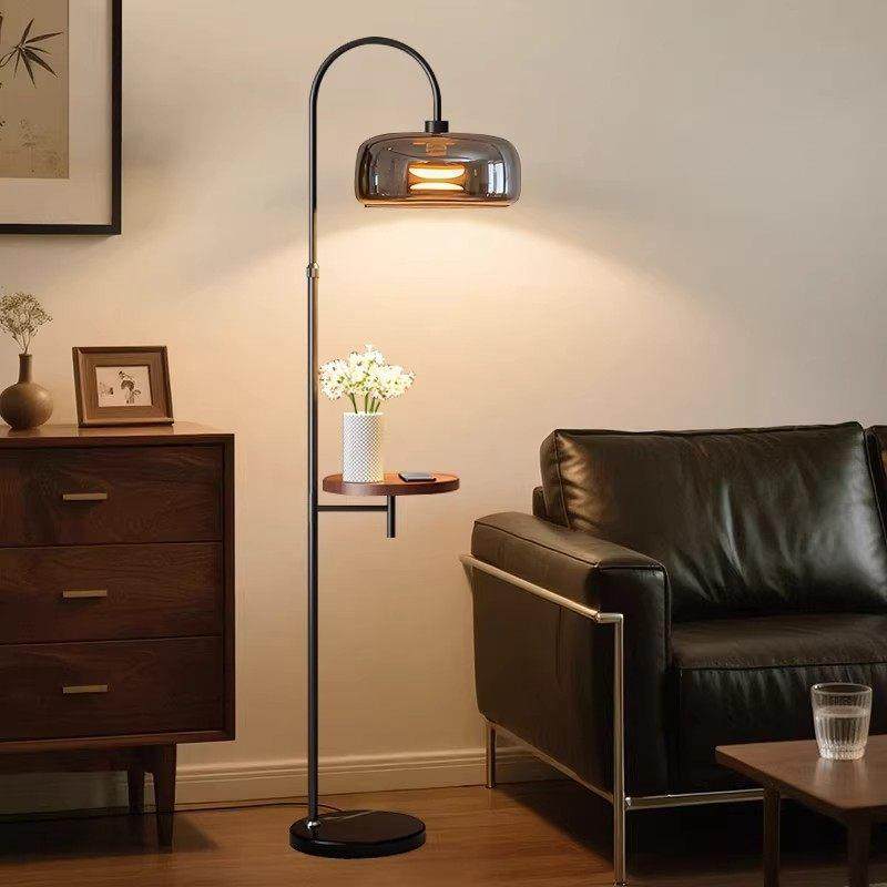 意式极简落地灯客厅沙发旁边高级感氛围牀头柜一体卧室置物架台灯,家装灯饰光源,装饰落地灯,淘宝优惠券,粉丝福利购,淘宝优惠卷