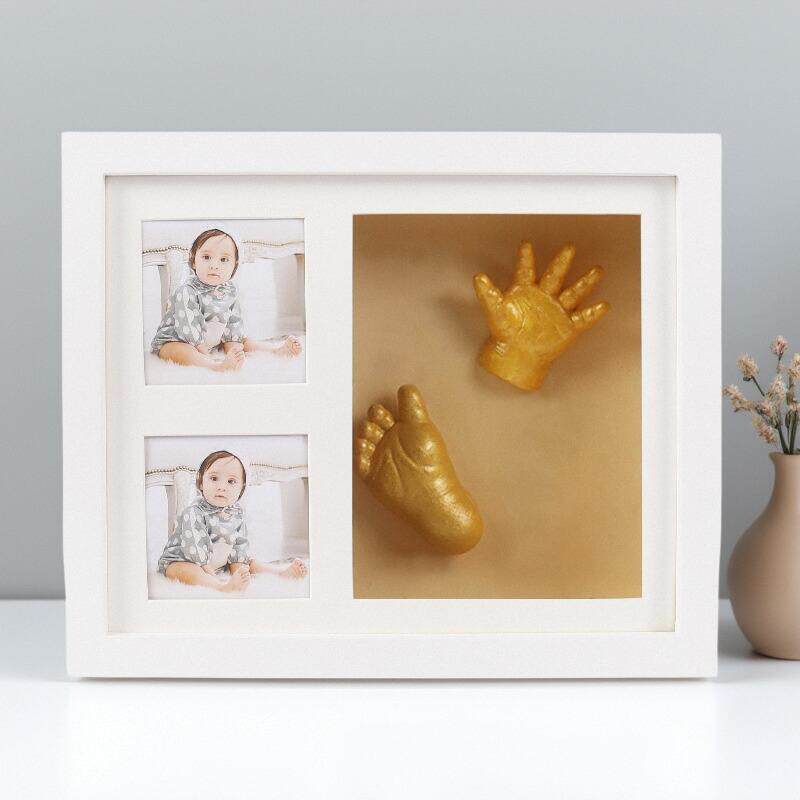 婴儿3d手足印相框立体手脚印克隆粉模型粉婴儿成人手脚模纪念