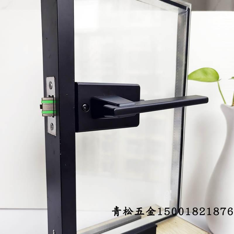 16极简推板马丁锁钛铝镁合金16极窄卫生间厨房平开玻璃门把手门锁