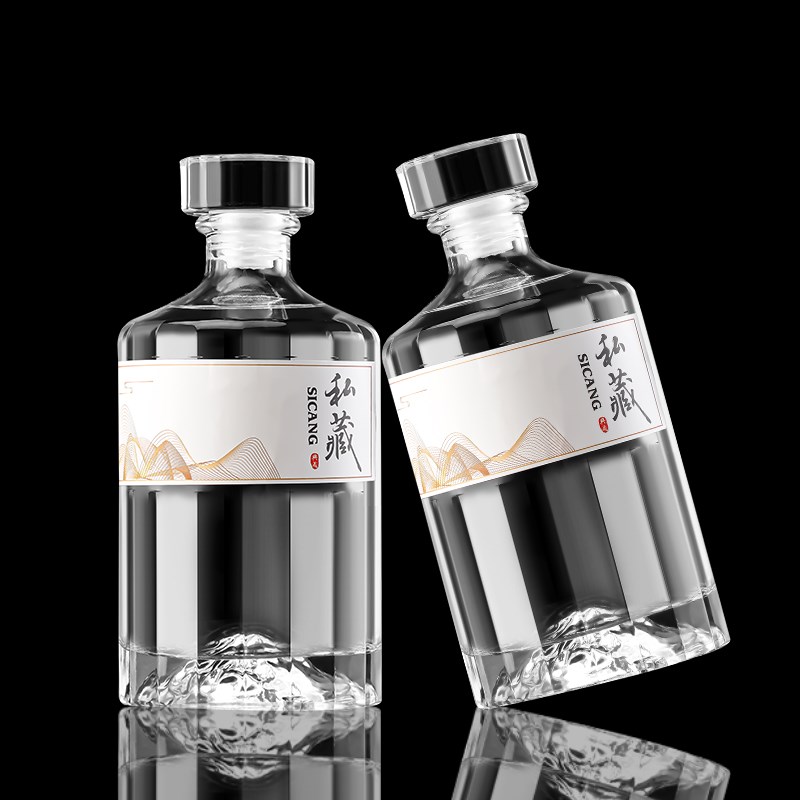 高档空酒瓶白酒瓶密封自酿一斤二斤装玻璃酒瓶私人订定制礼盒包装