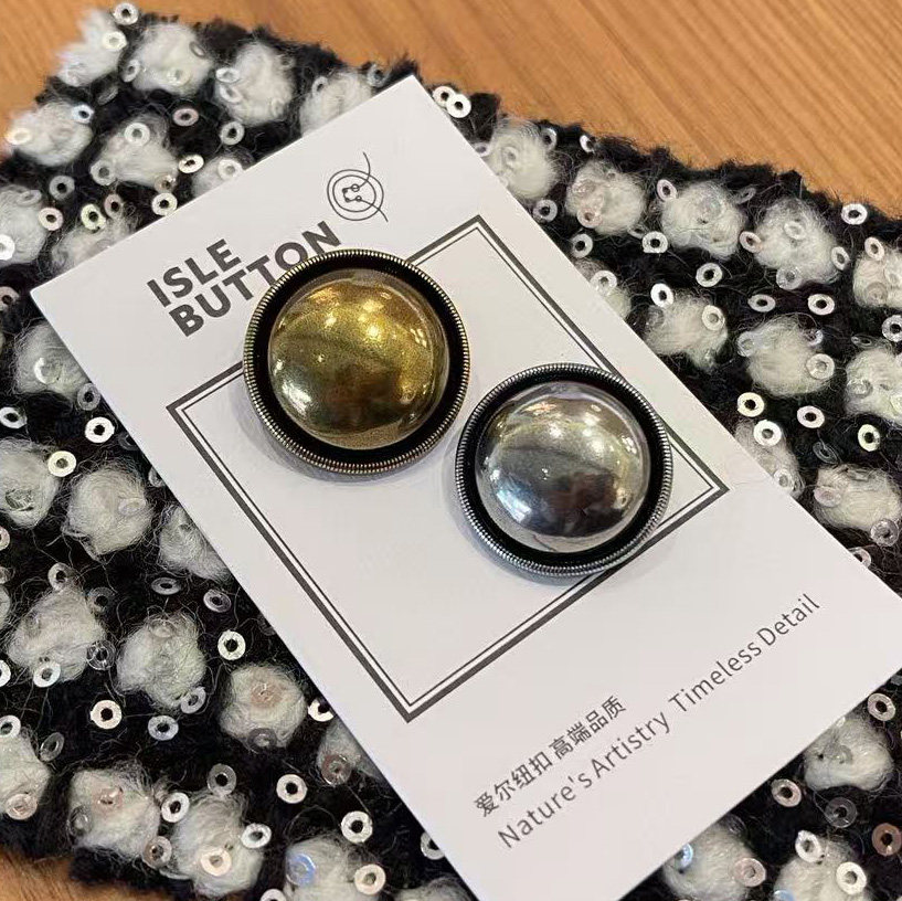 新款复古小香风光面金属纽扣皮草风衣装饰扣子西服外套毛衣大衣扣