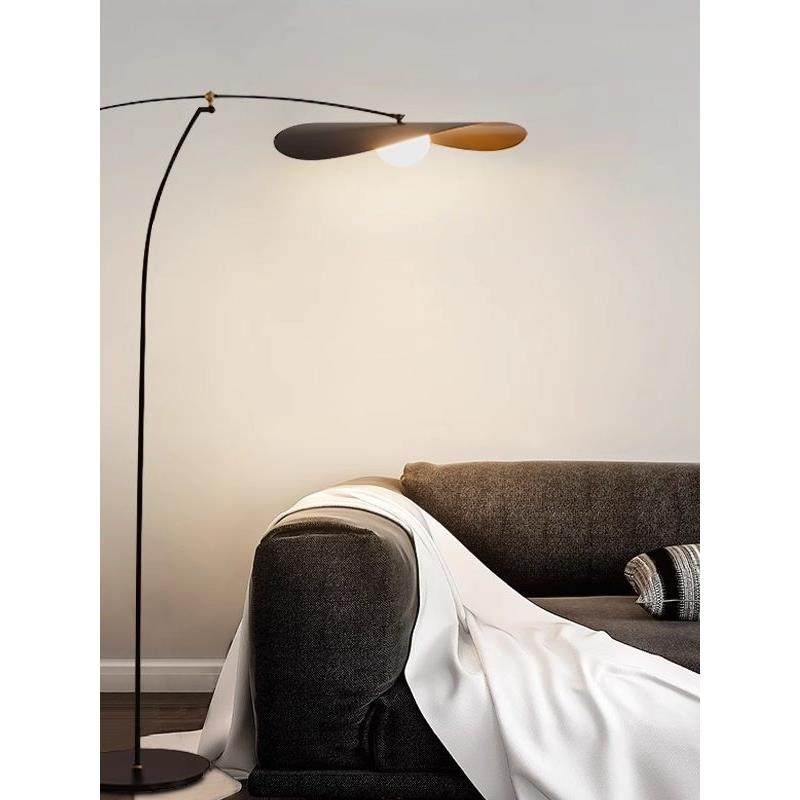 钓鱼落地灯后现代卧室意式极简客厅创意沙发边摇臂帽子灯立式台灯