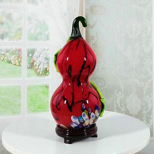 多彩葫芦琉璃摆件工艺品产地淄博烛之砂吉祥装饰品礼物纳福寓意好