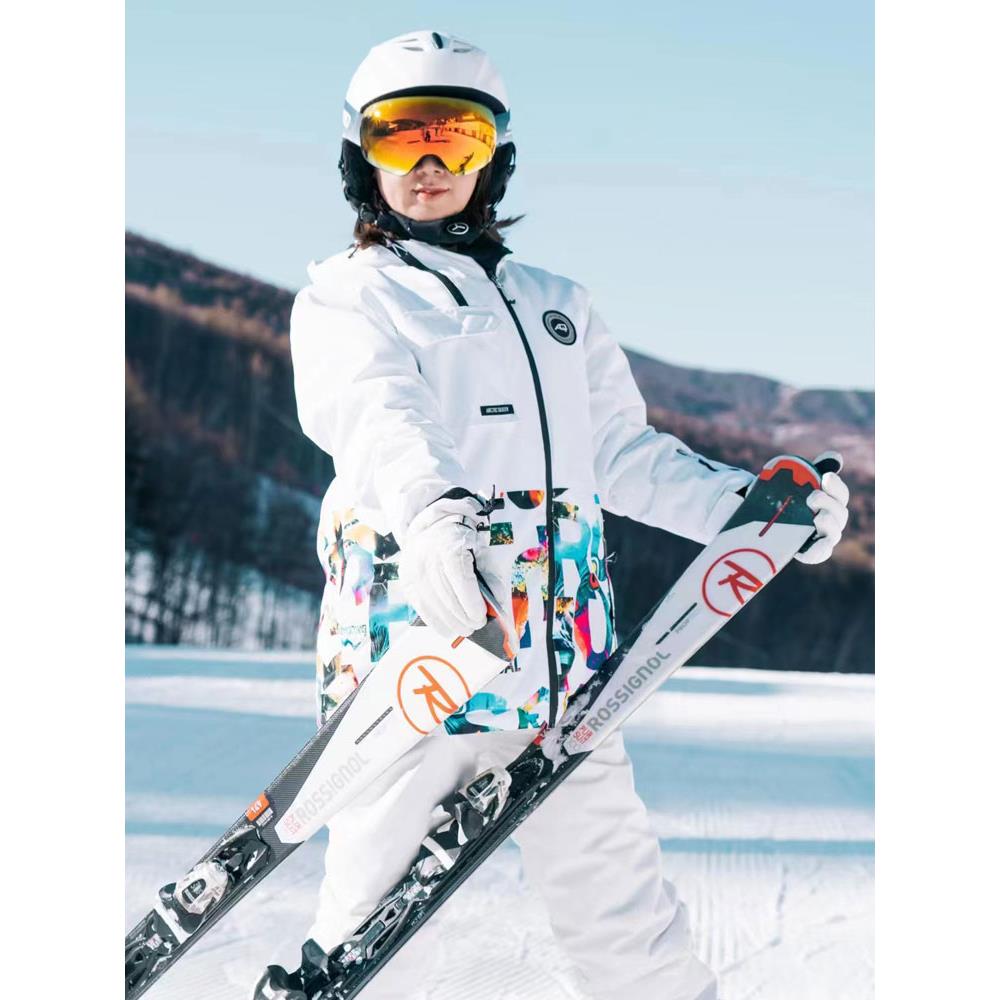 滑雪服套装男女冬季户外单板滑雪服上衣保暖防风防水透气背带雪裤