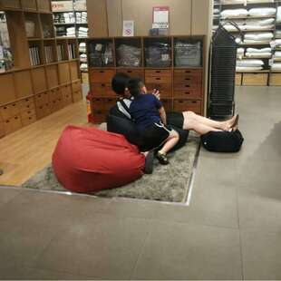 无印 日式 良品懒人沙发豆袋 榻榻米沙发 卧室创意可拆洗布艺沙发