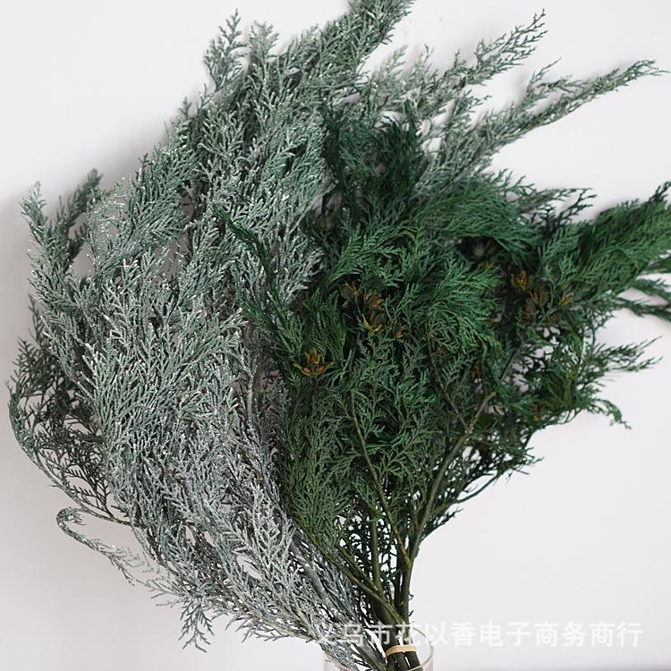 圣诞树节日diy花环材料装饰干花雪花松枝室内插花