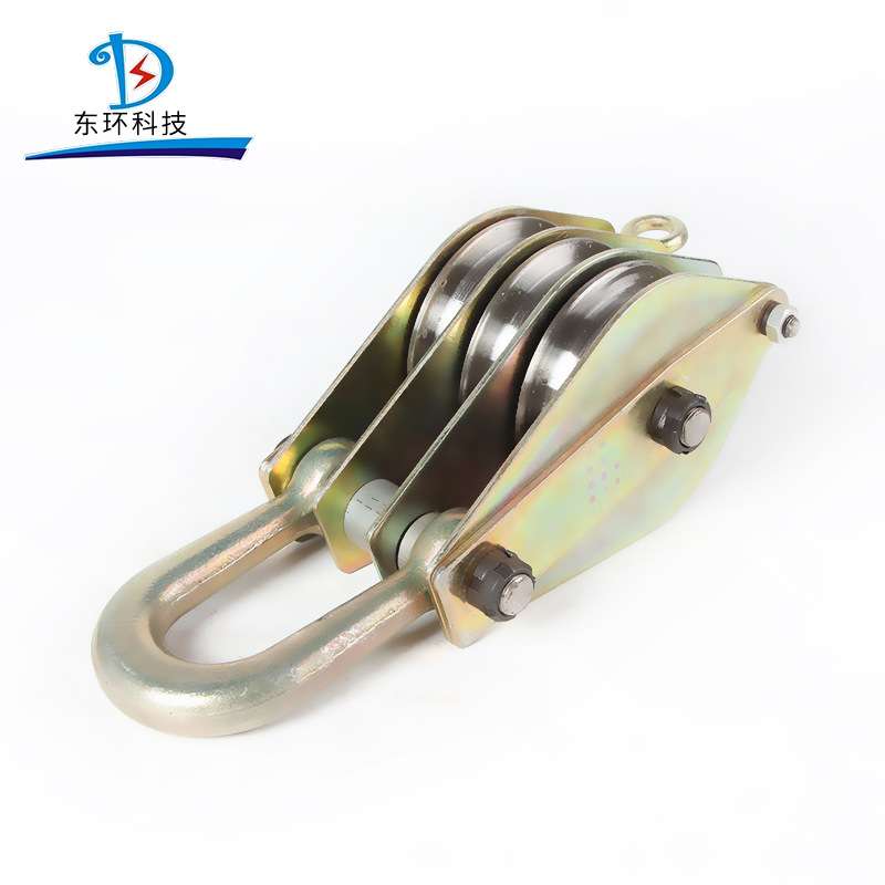 铁滑轮钢轮钩式环式吊板 起吊单轮双轮三轮 1T3T5T8T10T起重滑车