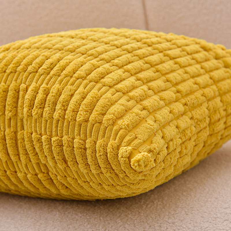 圣诞抱枕灯芯绒靠垫套提花沙发大胖条枕套40x40cm现代简约风格