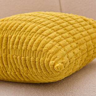 圣诞抱枕灯芯绒靠垫套提花沙发大胖条枕套40x40cm现代简约风格