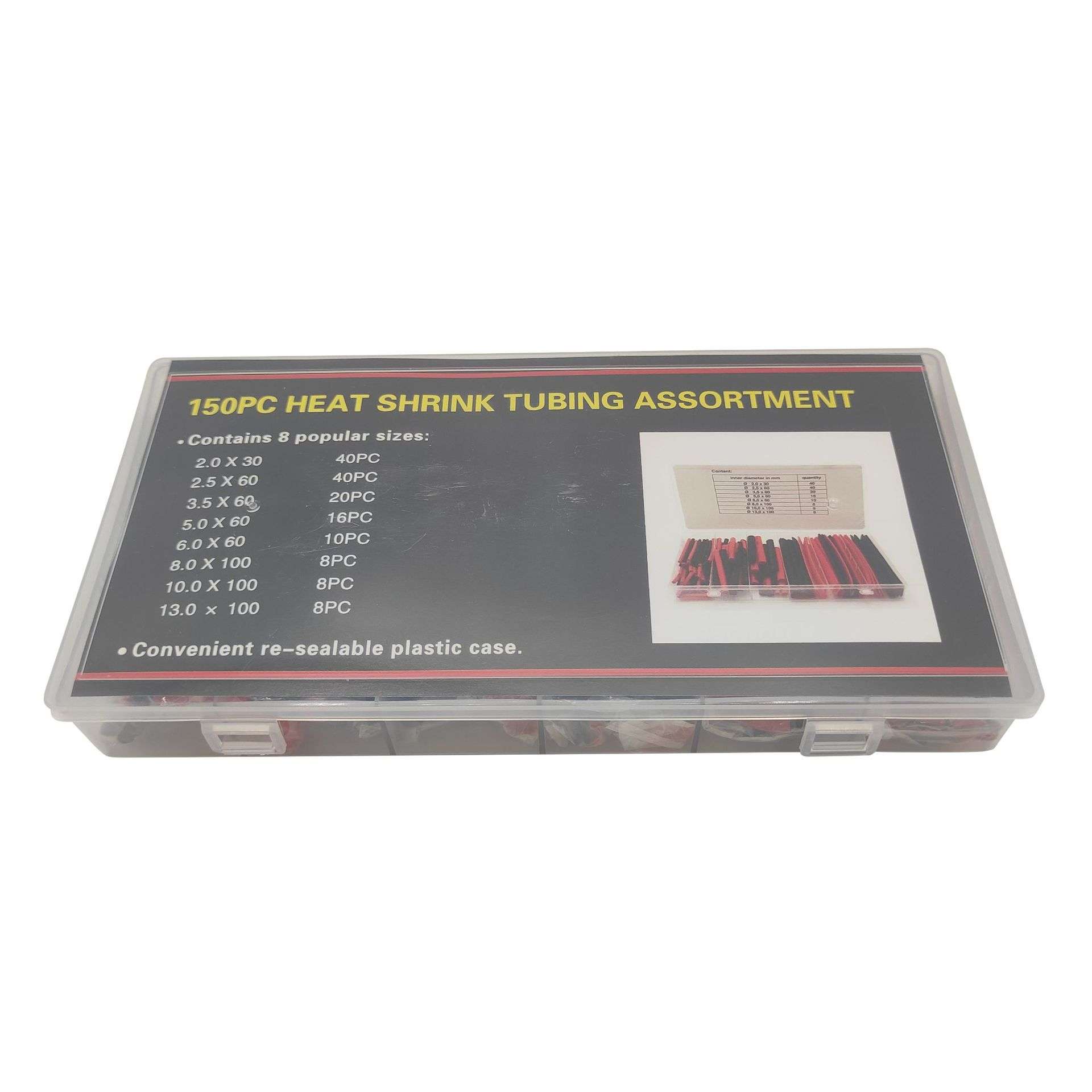 跨境电商货源150PCS红黑阻燃热缩管套装 袋装/盒装 现货 厂家