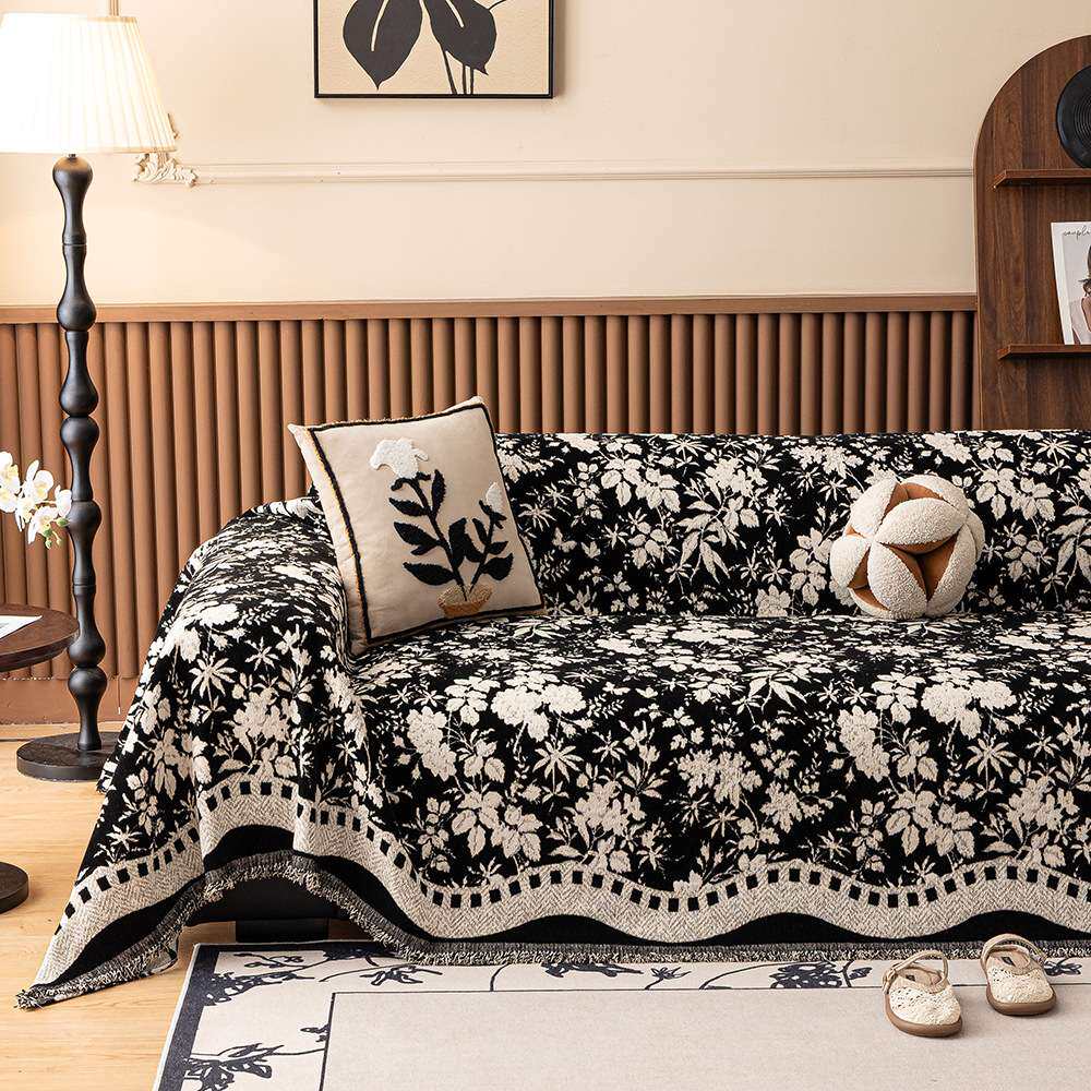 2026新款四季通用轻奢高级防滑防猫抓雪尼尔沙发巾套罩沙发毯盖巾