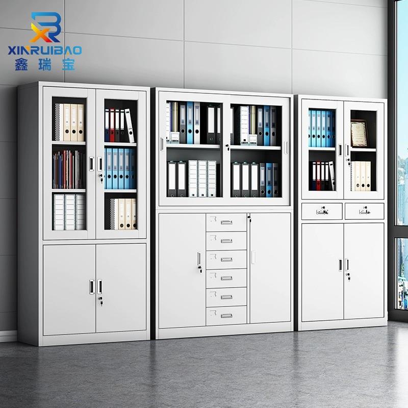 钢制文件柜铁皮档案柜办公室书柜资料柜财务凭证柜带锁员工储物柜