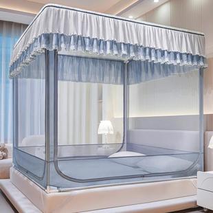 家用防摔蚊帐全底婴儿童防掉床卧室坐床拉链三开门蒙古包 2025新款