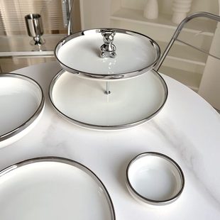 家用陶瓷碗态碗吃饭碗餐具轻奢礼物盘风 生活碗碟套装 乔迁北欧ins