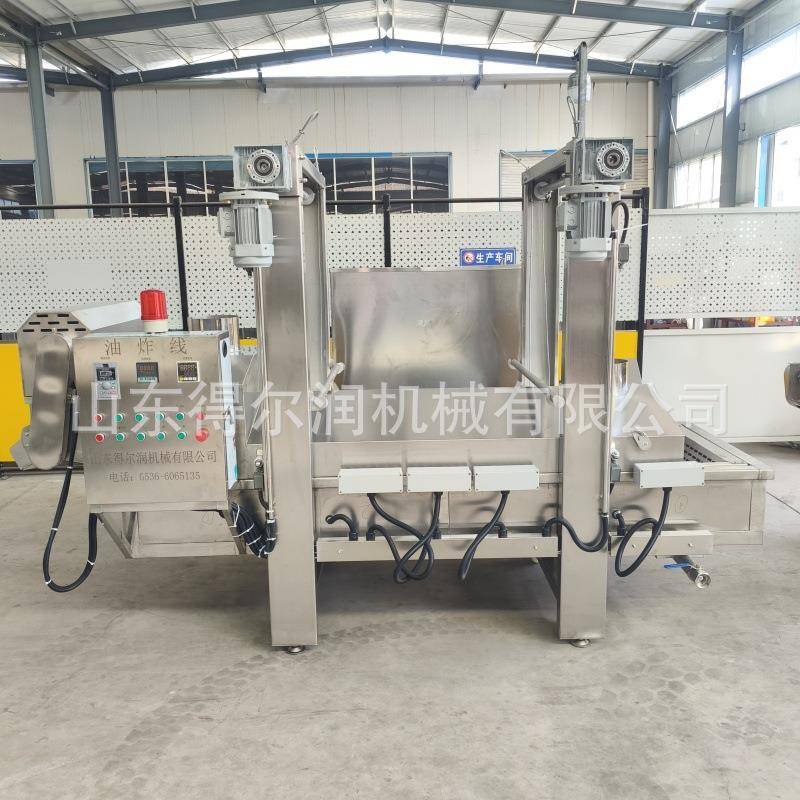 烧烤蔬菜串油炸机 容油量低 全自动油炸流水线 PLC控制 模块化