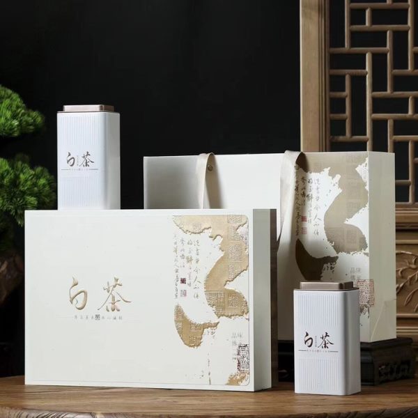 新茶礼品盒白茶茶礼盒礼盒茶叶盒子2两空盒新年包装盒空礼盒