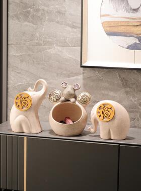 引进财富宝象饰品，一对入口门，客厅鞋柜，入口装饰，钥匙收纳箱