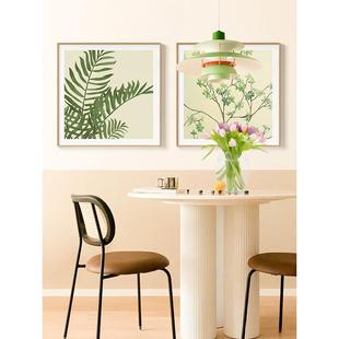 墙蛙现代客厅装饰画新鲜的绿色植物沙发背景墙壁画餐厅桌子挂画斯