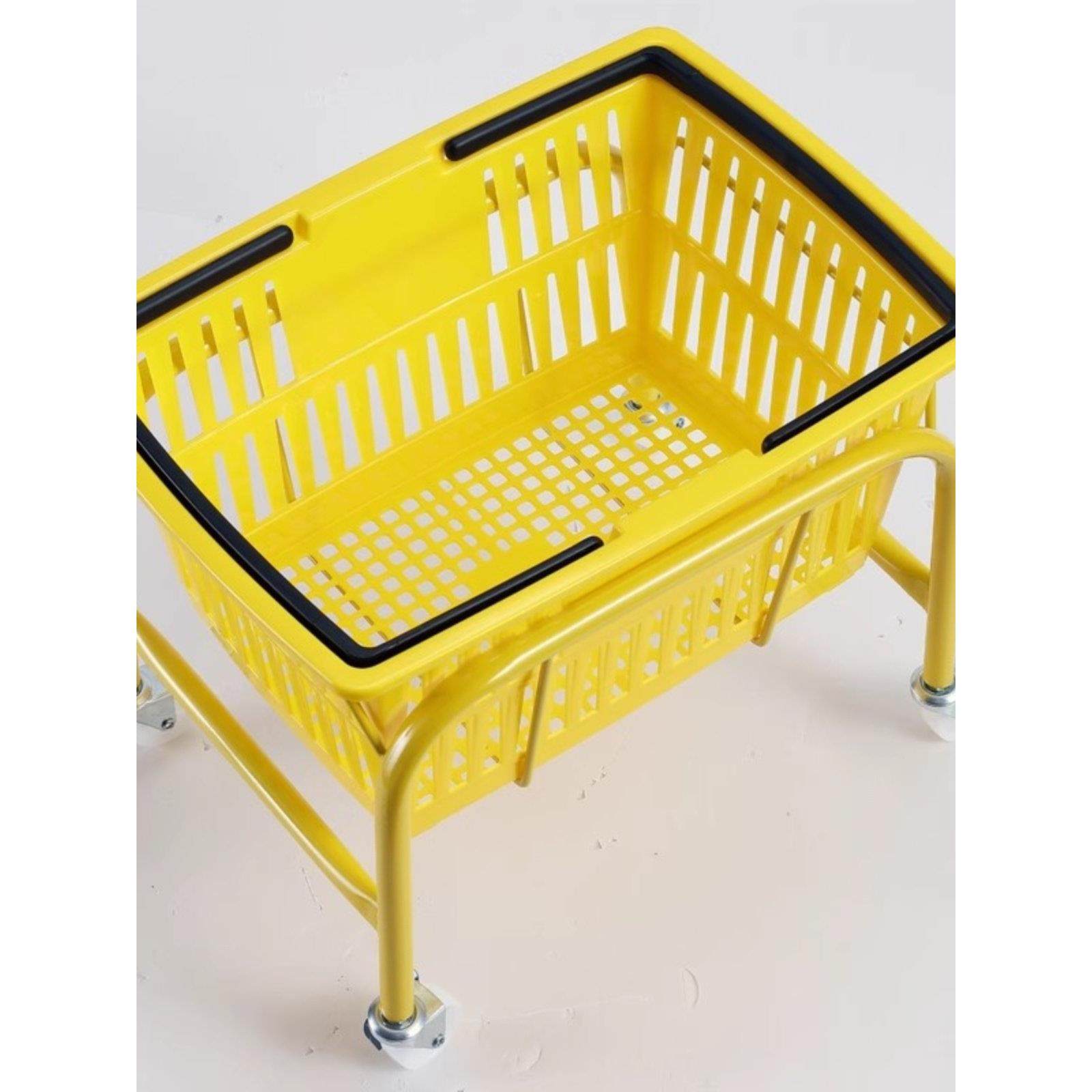 超市小包篮购物篮采摘篮储物篮零食篮中号篮黄色银色黑色支架,商业/办公家具,购物篮,淘宝优惠券,粉丝福利购,淘宝优惠卷