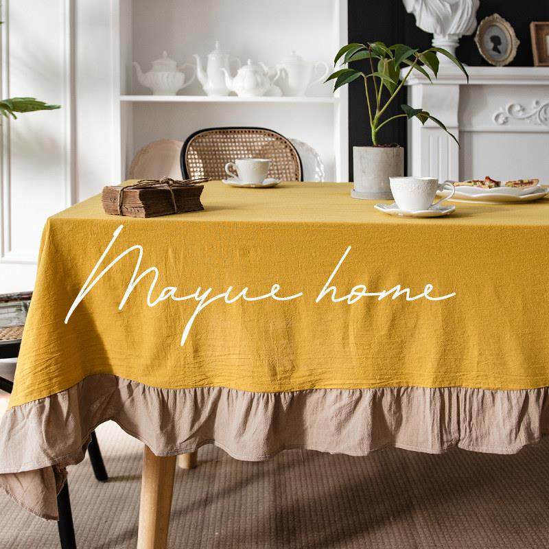 蔓越家 法式ins风长方形高级感餐桌布床头柜茶几纯色卧室台布桌布,居家布艺,桌布,淘宝优惠券,粉丝福利购,淘宝优惠卷
