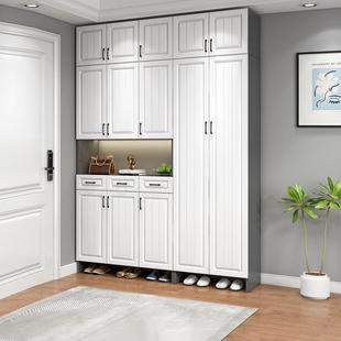 入户玄关柜 欧式 鞋 柜家用门口大容量进门一体靠墙储物柜子2023新款