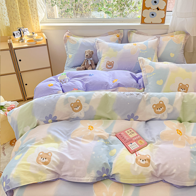 被套单件纯棉150x200学生宿舍1.5米单人200x230双人被罩100全棉