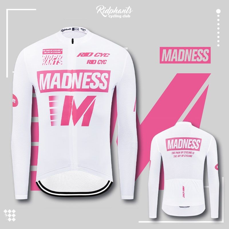 白色M春秋与冬款骑行服薄款与抓绒长袖男女自行车服单车保暖