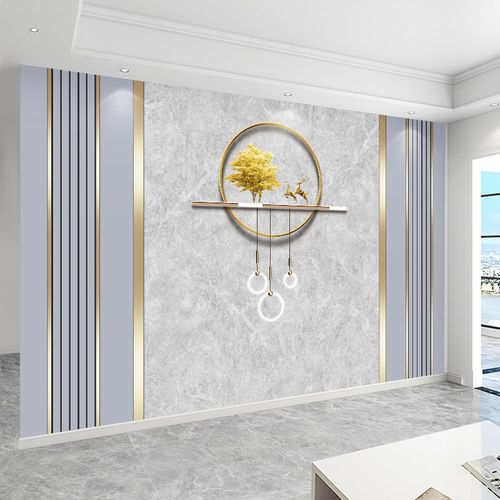 2025新款电视背景墙碳晶板客厅沙发影视墙扣板竹木纤维集成护墙板