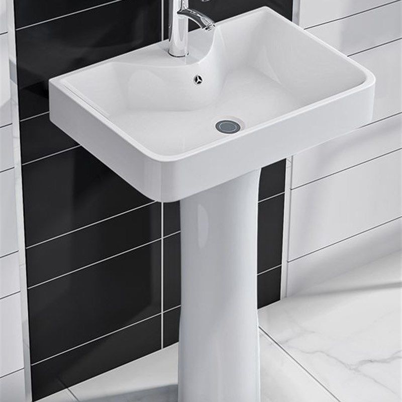 立柱洗手盆单盆大号陶瓷立柱盆洗脸盆立柱台上阳台免打孔一体式,家装主材,立柱盆,淘宝优惠券,粉丝福利购,淘宝优惠卷