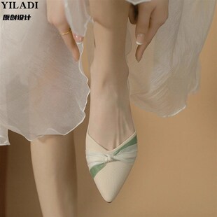 豆豆鞋 女四季 平底浅口软皮瓢鞋 尖头包鞋 百搭晚风温柔鞋 2025年新款