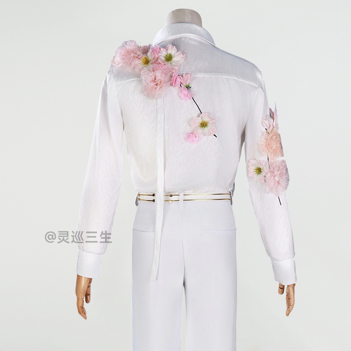 灵巡三生恋与深空祁煜盈盈摇曳鲜花衬衫全套cos服
