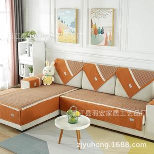 沙发垫四季 现货速发羽宏全棉时尚 通用布艺北欧简约纯棉坐垫子防滑
