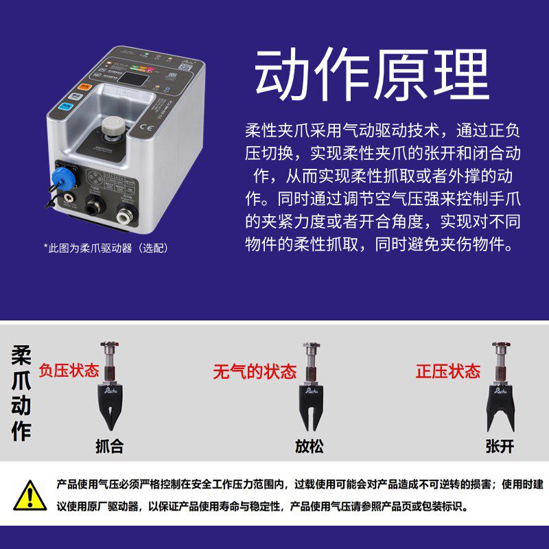 柔触手指夹伤工件夹爪抓手夹爪替代吸盘两爪夹具
