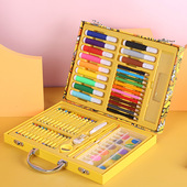 .小黄鸭画笔件水彩笔装 学生美术绘画蜡笔刷子文具礼水洗无毒马笔