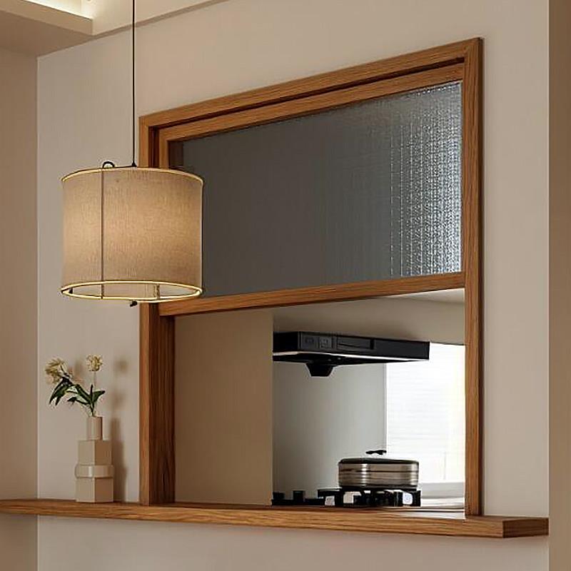 原木风室内上提拉窗户实木中古风上推窗压花玻璃折叠式窗悬停木窗