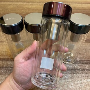 万象层玻璃杯男女士带茶漏通透硼硅耐热玻璃便携车载泡茶杯