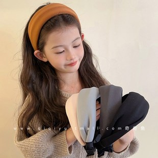 冬季 女童高颜值发卡头饰中大童发捆学生头箍 儿童宽边发箍2024新款